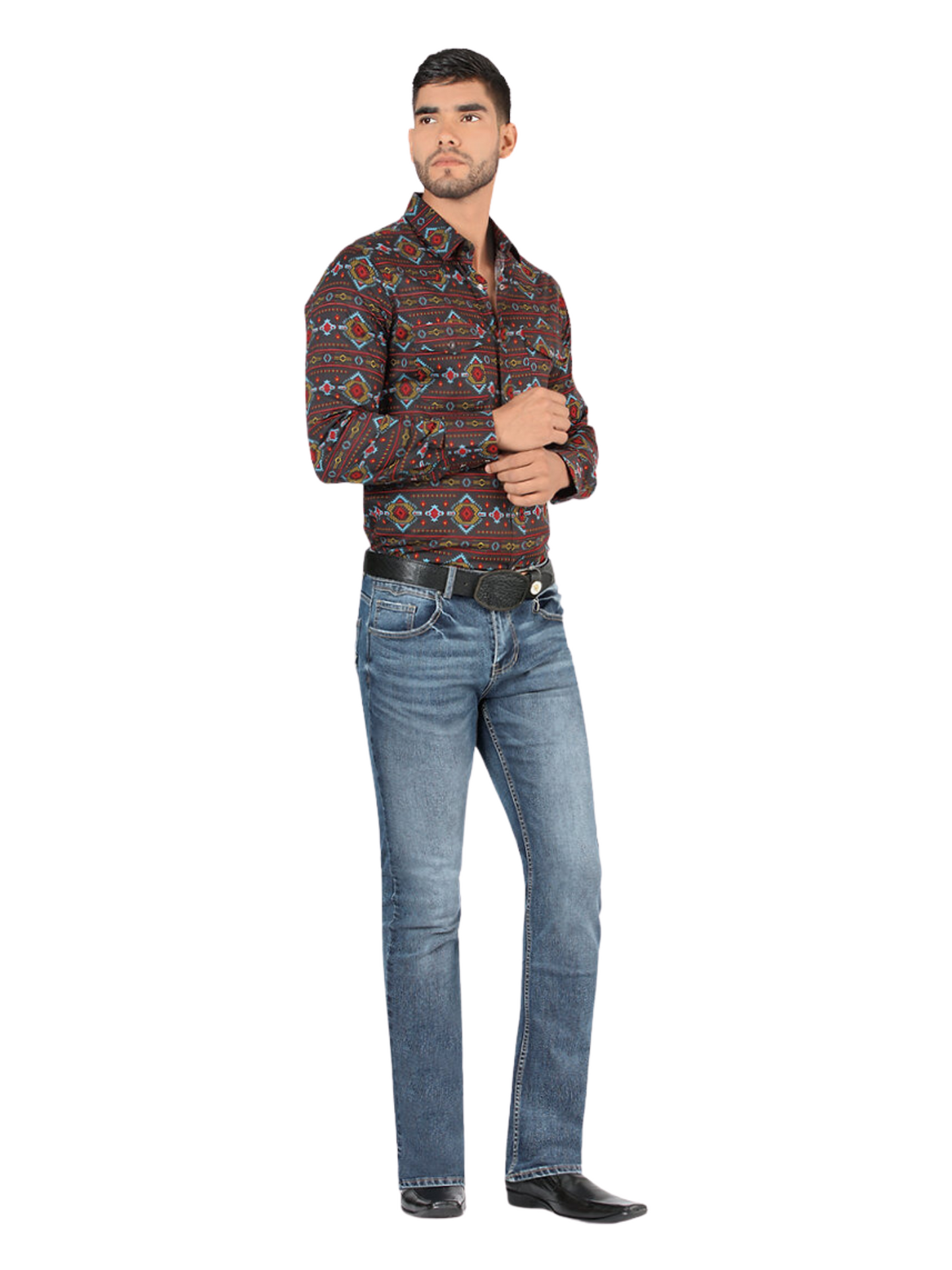 Pantalon Vaquero de Mezclilla Stretch para Hombre 'Montero' - ID: 5305 Denim Jeans Montero Medium Blue