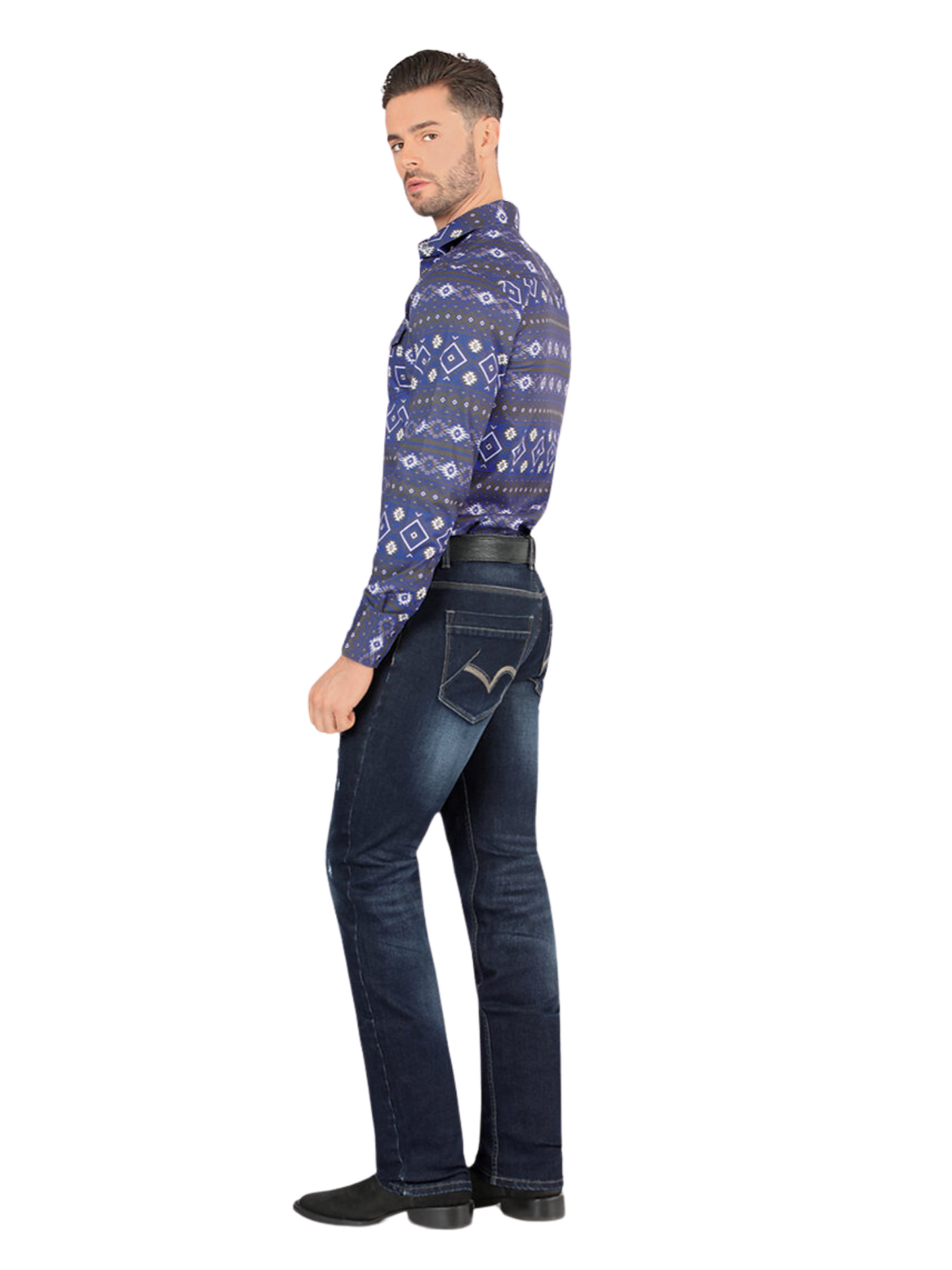 Pantalon Vaquero de Mezclilla Stretch para Hombre 'Montero' - ID: 5306 Denim Jeans Montero 