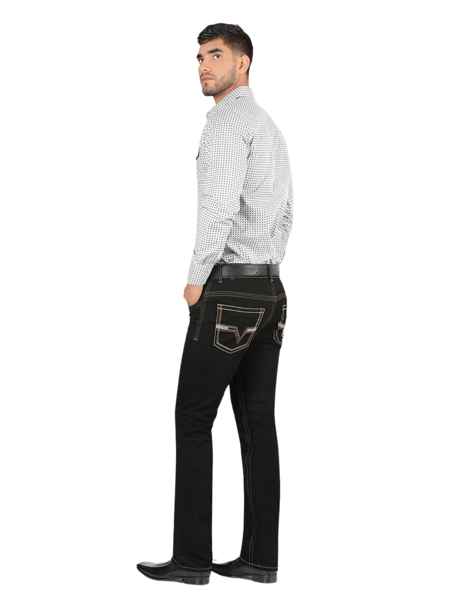 Pantalon Vaquero de Mezclilla Stretch para Hombre 'Montero' - ID: 5307 Denim Jeans Montero 