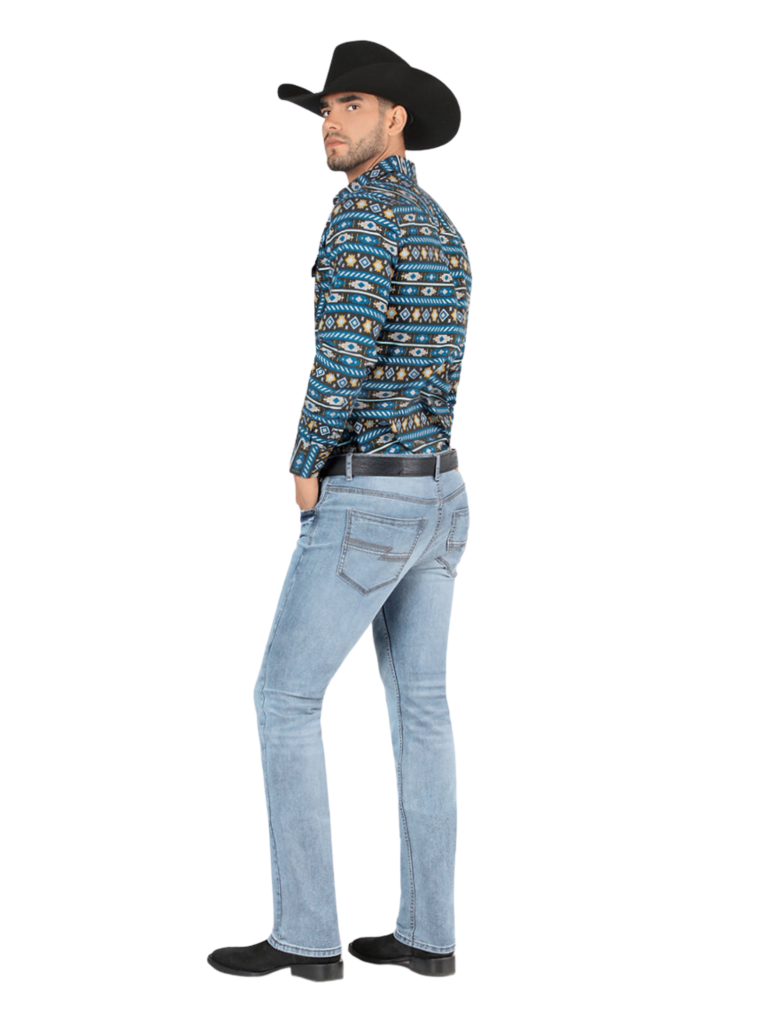 Pantalon Vaquero de Mezclilla Stretch para Hombre 'Montero' - ID: 5308 Denim Jeans Montero 