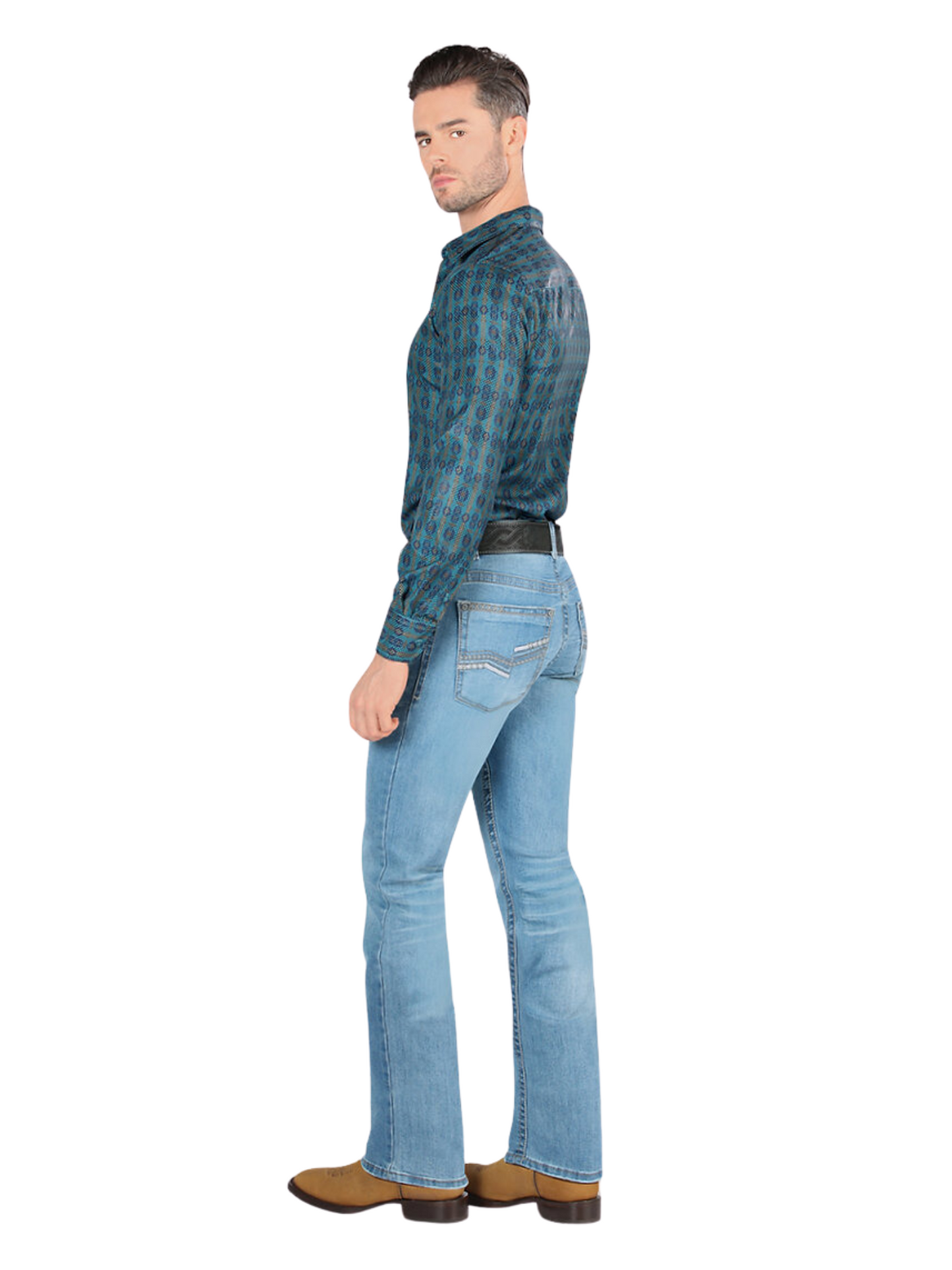 Pantalon Vaquero de Mezclilla Stretch para Hombre 'Montero' - ID: 4601 Denim Jeans Montero 