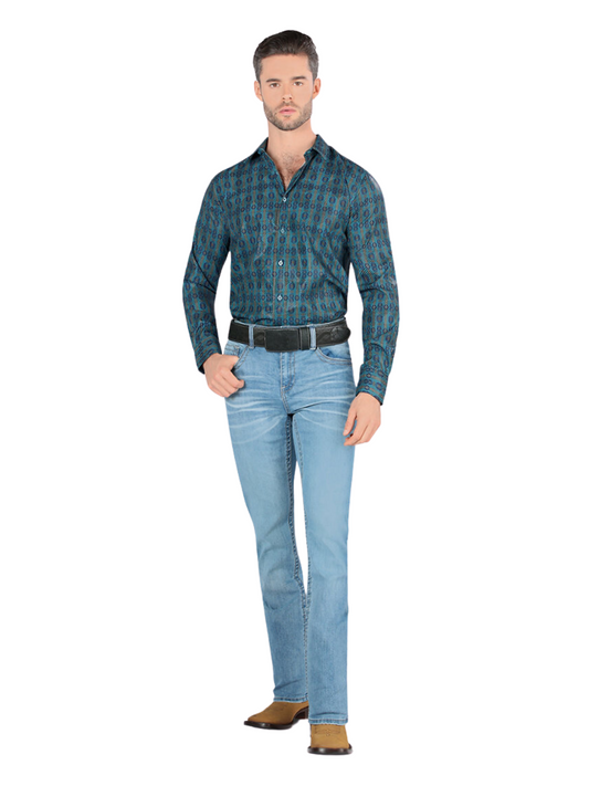 Pantalon Vaquero de Mezclilla Stretch para Hombre 'Montero' - ID: 4601 Pantalones de Vaquero Montero Light Blue