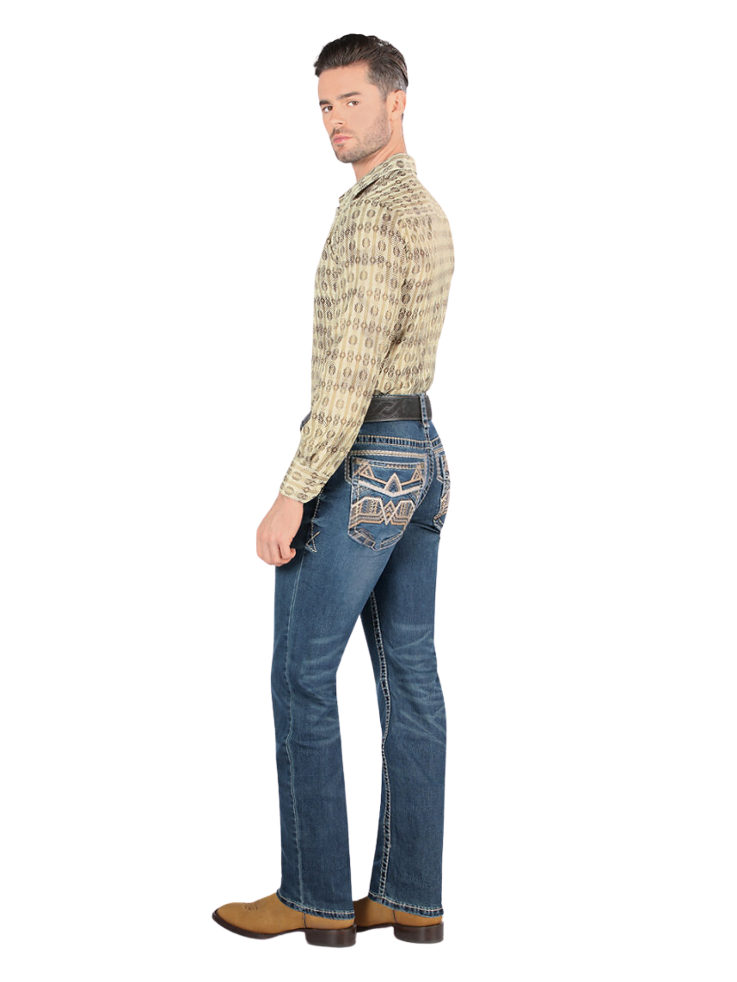 Pantalon Vaquero de Mezclilla Stretch para Hombre 'Montero' - ID: 4592 Denim Jeans Montero 