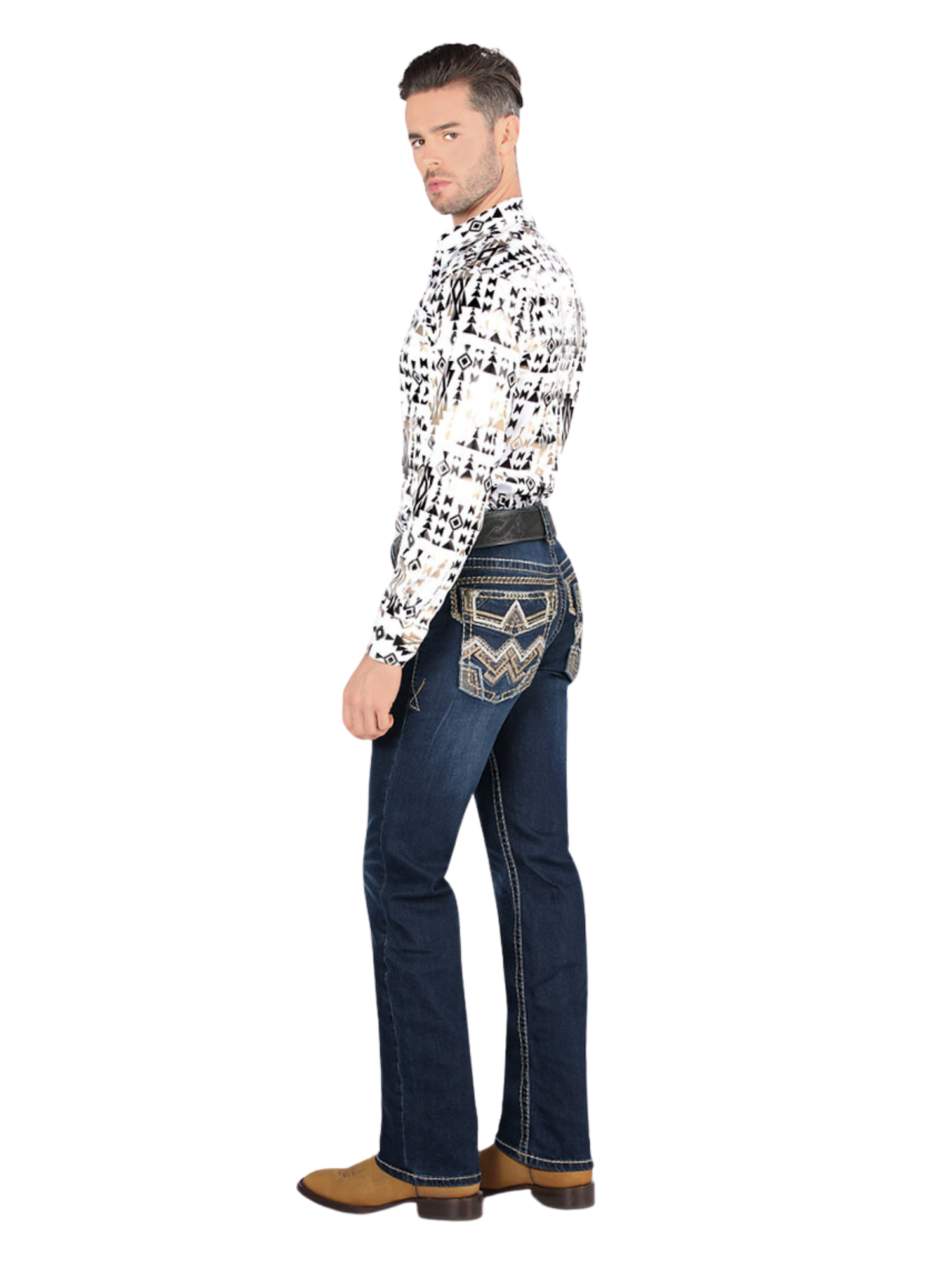 Pantalon Vaquero de Mezclilla Stretch para Hombre 'Montero' - ID: 4598 Denim Jeans Montero 