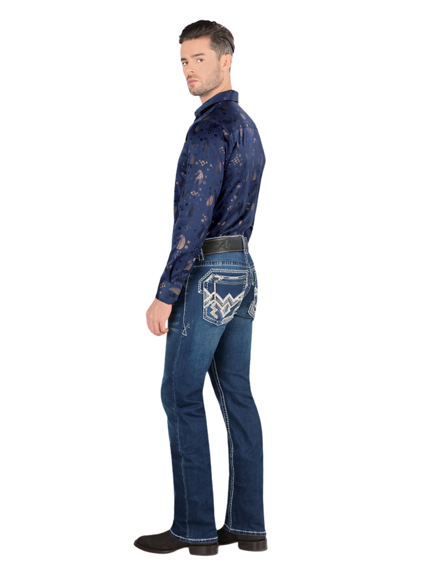 Pantalon Vaquero de Mezclilla Stretch para Hombre 'Montero' - ID: 4600 Denim Jeans Montero 