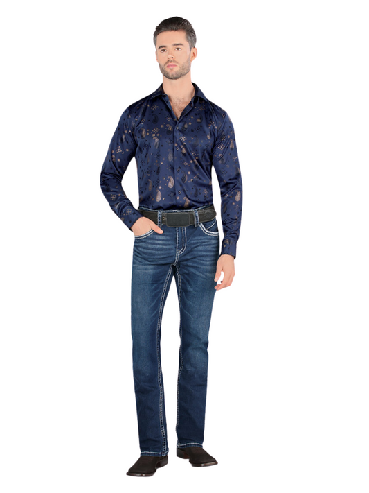Pantalon Vaquero de Mezclilla Stretch para Hombre 'Montero' - ID: 4600 Pantalones de Vaquero Montero Dark Blue