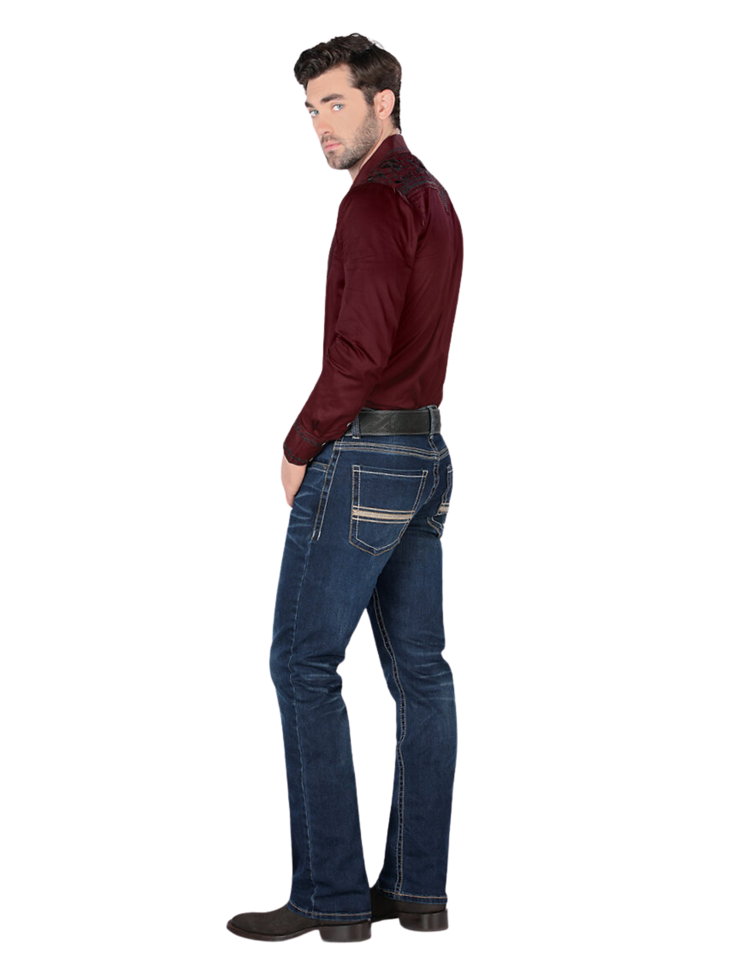 Pantalon Vaquero de Mezclilla Stretch para Hombre 'Montero' - ID: 4603 Denim Jeans Montero 