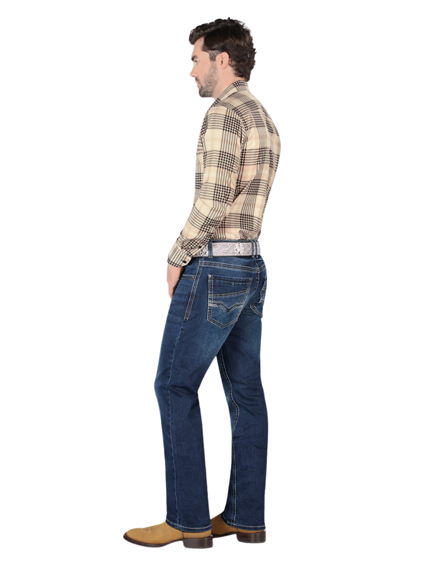 Pantalon Vaquero de Mezclilla Stretch para Hombre 'Montero' - ID: 4604 Denim Jeans Montero 