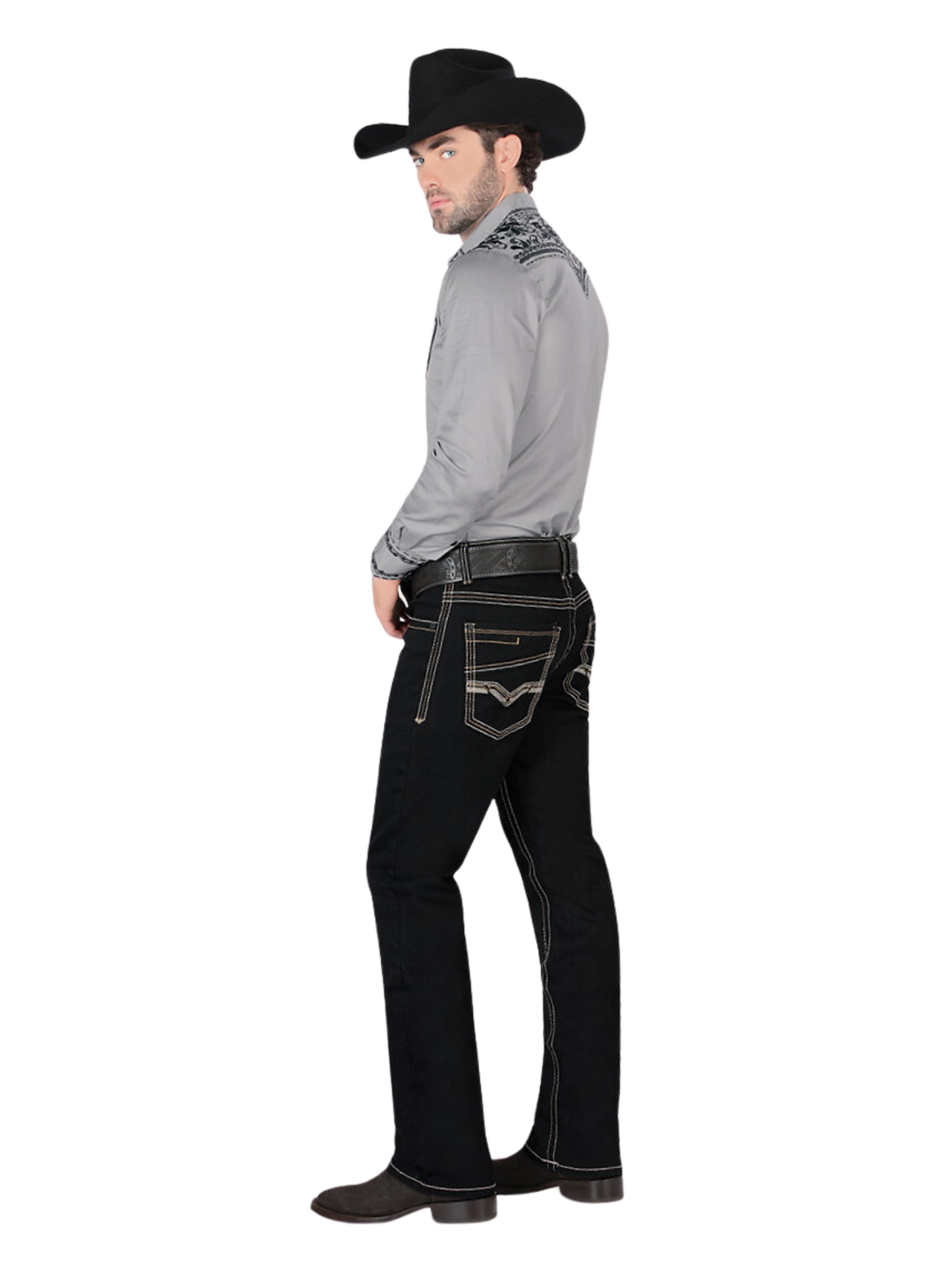 Pantalon Vaquero de Mezclilla Stretch para Hombre 'Montero' - ID: 4604 Denim Jeans Montero 