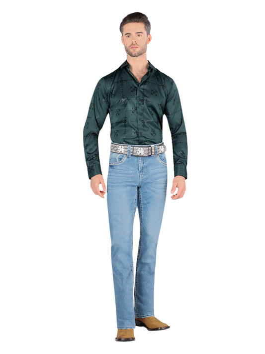 Pantalon Vaquero de Mezclilla Stretch para Hombre 'Montero' - ID: 4605 Pantalones de Vaquero Montero Light Blue