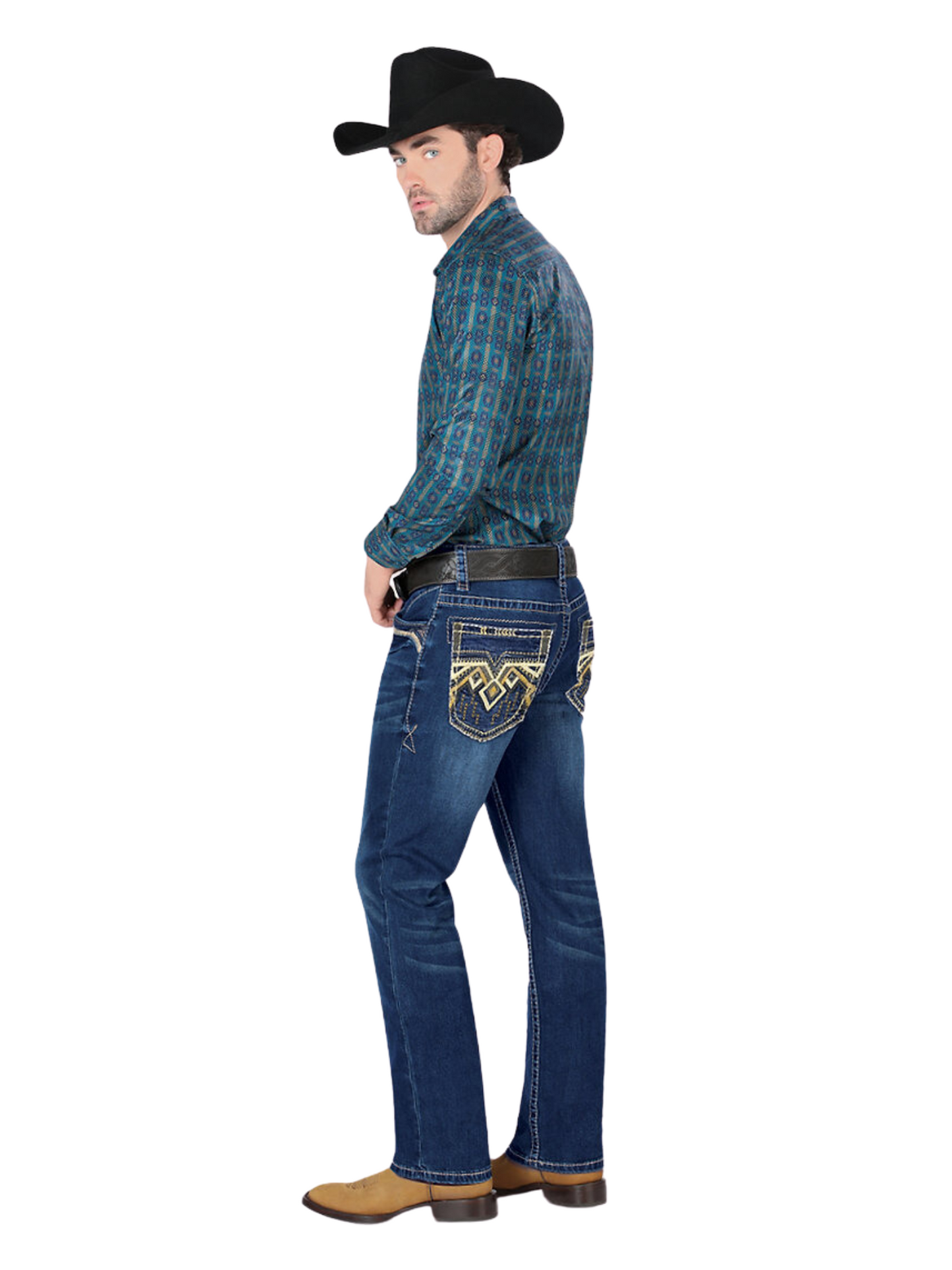 Pantalon Vaquero de Mezclilla Stretch para Hombre 'Montero' - ID: 4610 Denim Jeans Montero 