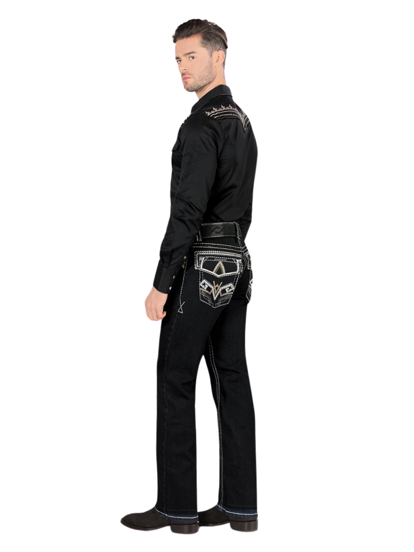 Pantalon Vaquero de Mezclilla Stretch para Hombre 'Montero' - ID: 4613 Denim Jeans Montero 