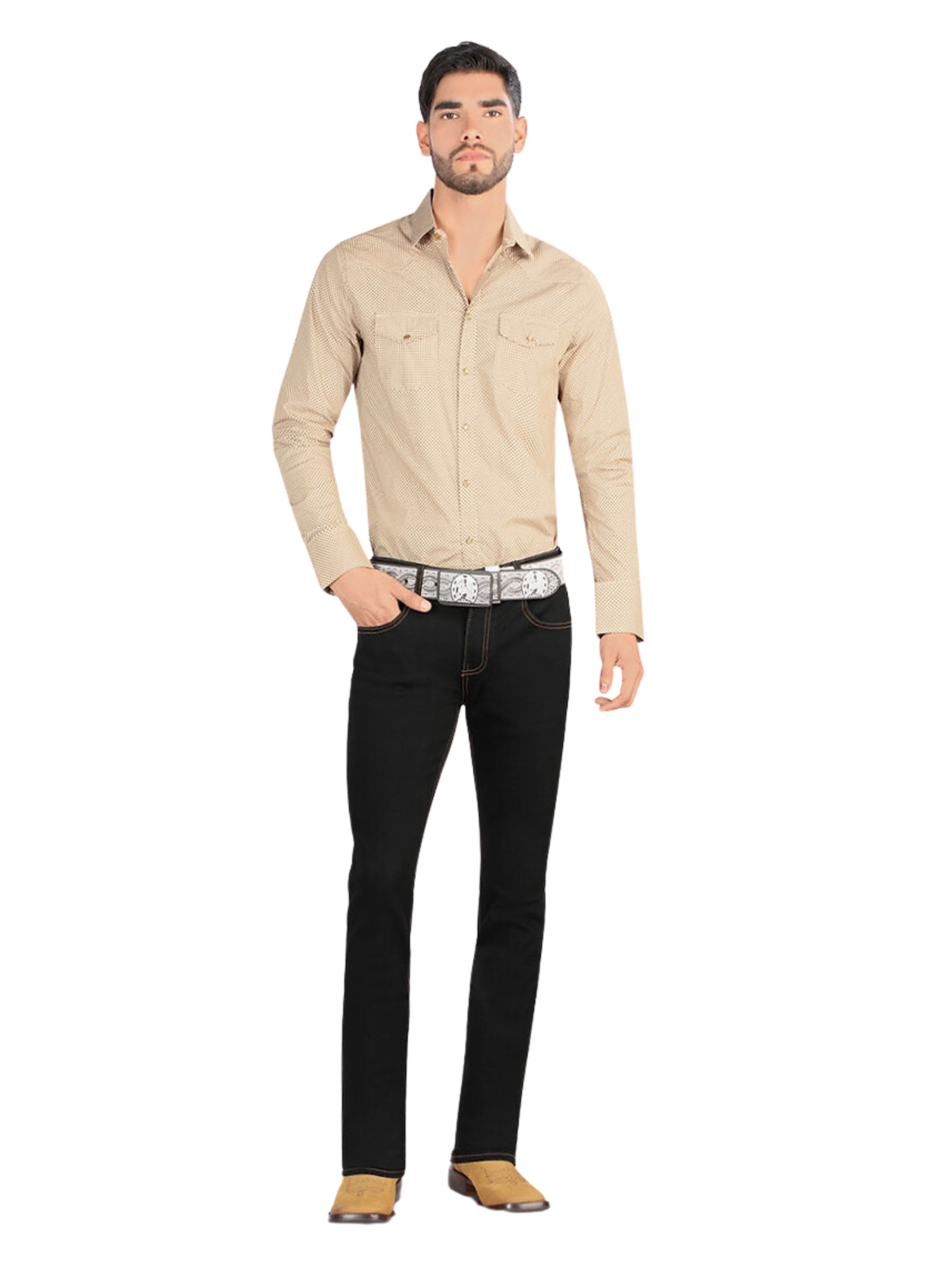 Pantalon Vaquero de Mezclilla Stretch para Hombre 'Montero' - ID: 5310 Denim Jeans Montero Black