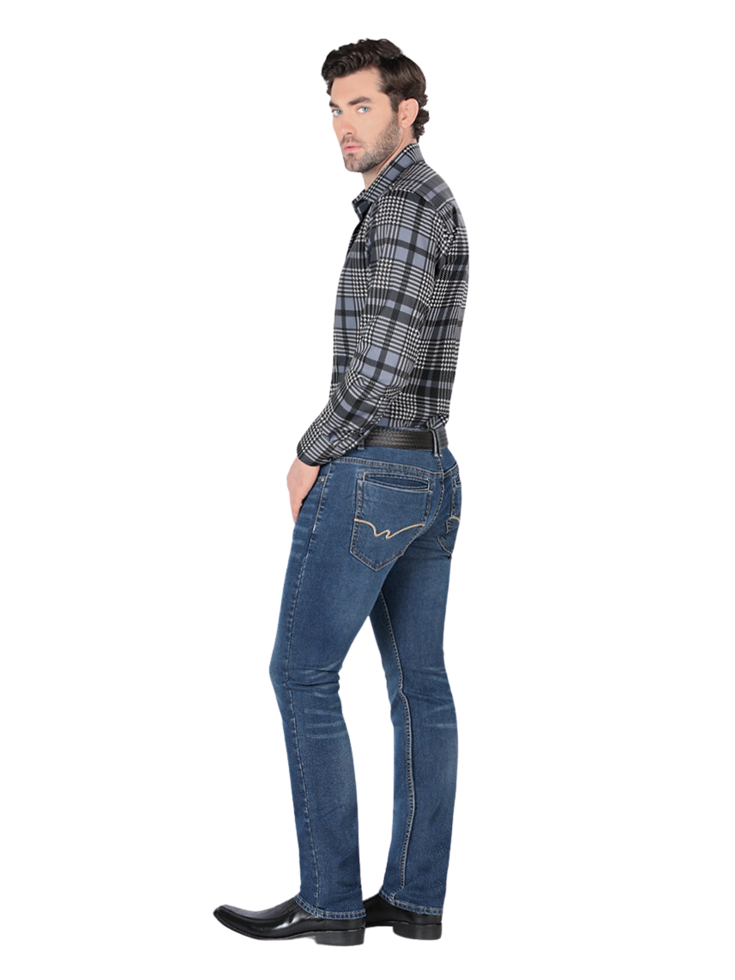 Pantalon Vaquero de Mezclilla Stretch para Hombre 'Montero' - ID: 5311 Denim Jeans Montero 