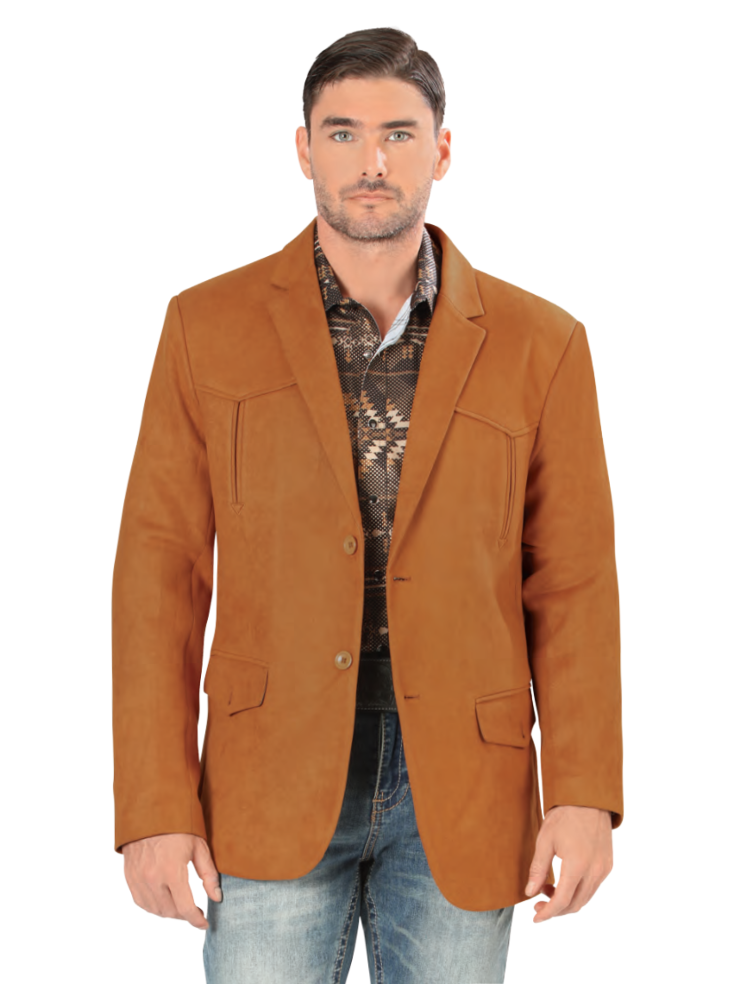 Saco Vaquero Liso para Hombre 'Montero' - ID: 2184 Sacos Vaqueros Montero Camel