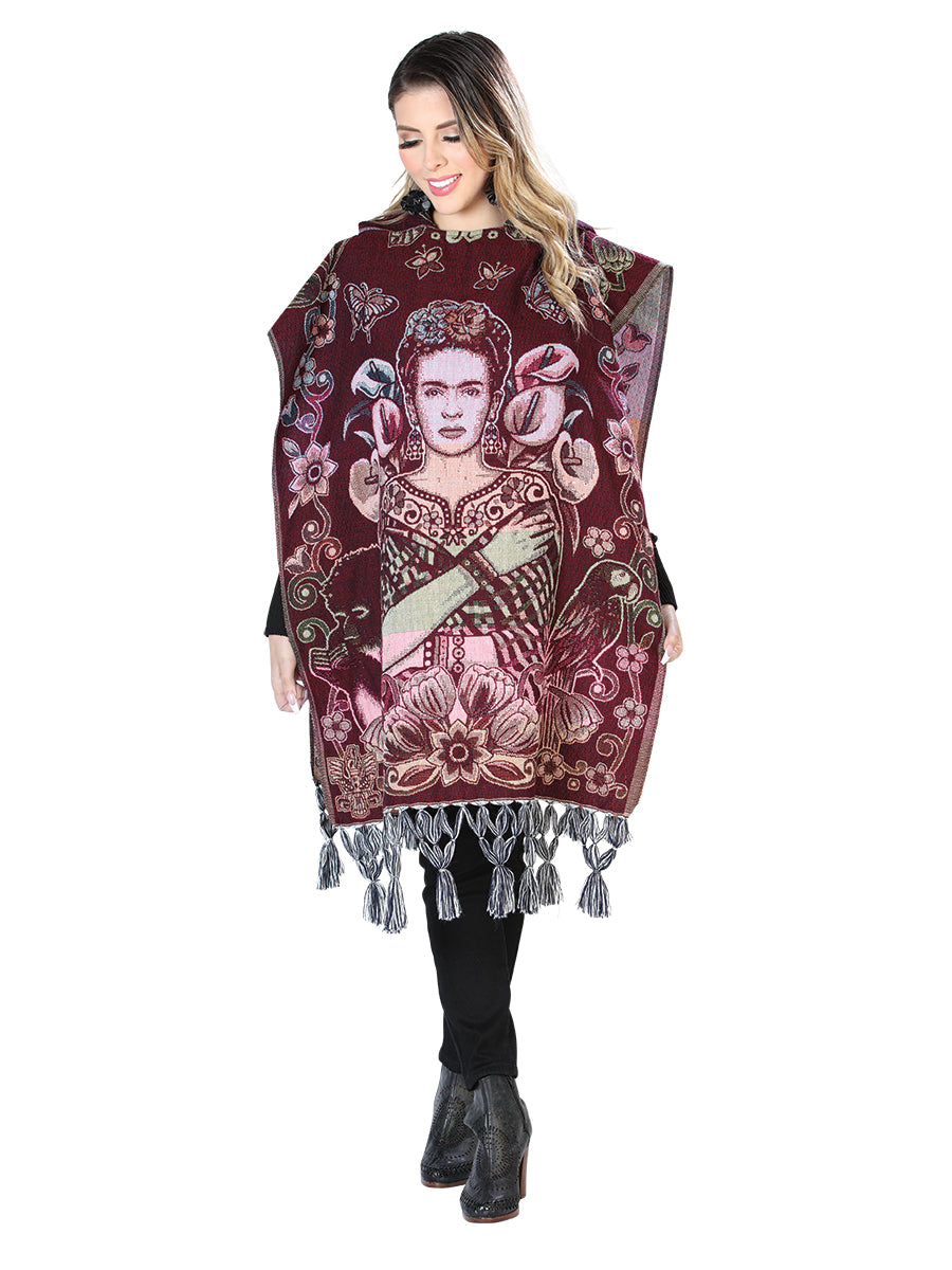 Gaban Artesanal Diseño de Frida para Mujer Gabanes Artesanales Mexico Artesanal Multicolor