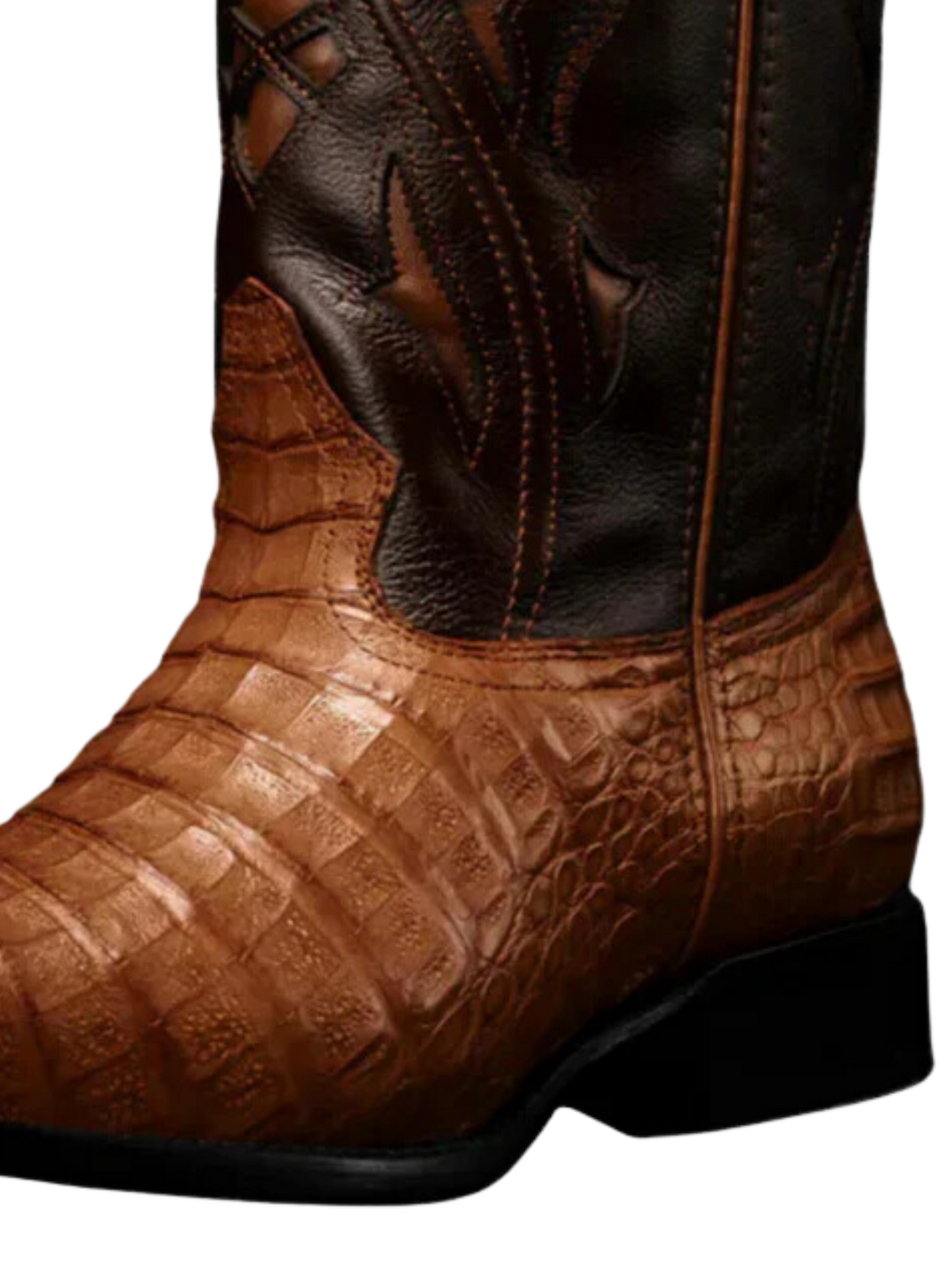 Botas Vaqueras Exoticas de Caiman Belly Original para Hombre 'Joe Boots' - ID: 608CH Botas Caiman Original Joe Boots 