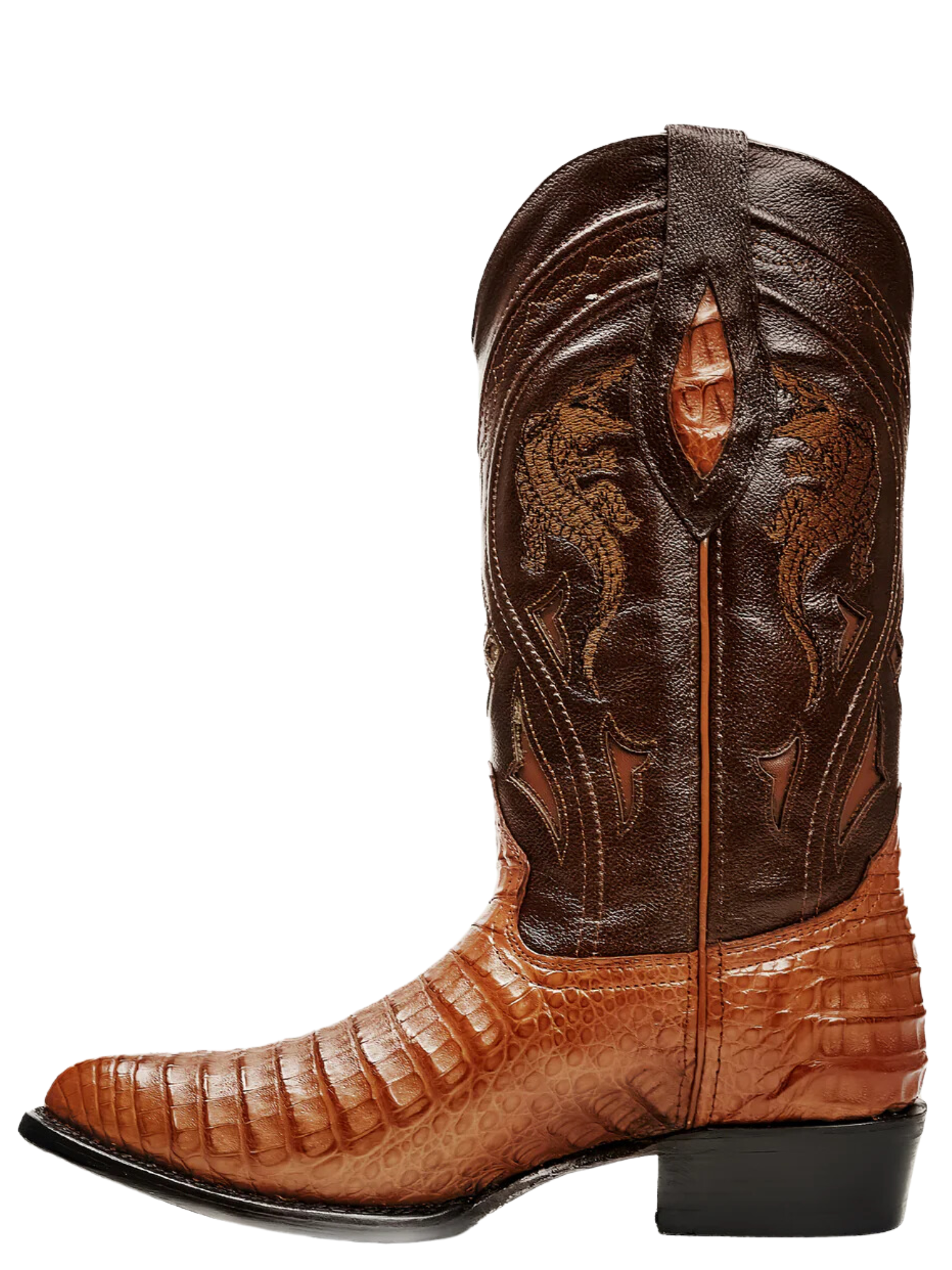 Botas Vaqueras Exoticas de Caiman Belly Original para Hombre 'Rodeo Cartie' - ID: 908CO Botas Caiman Original Rodeo Cartie 