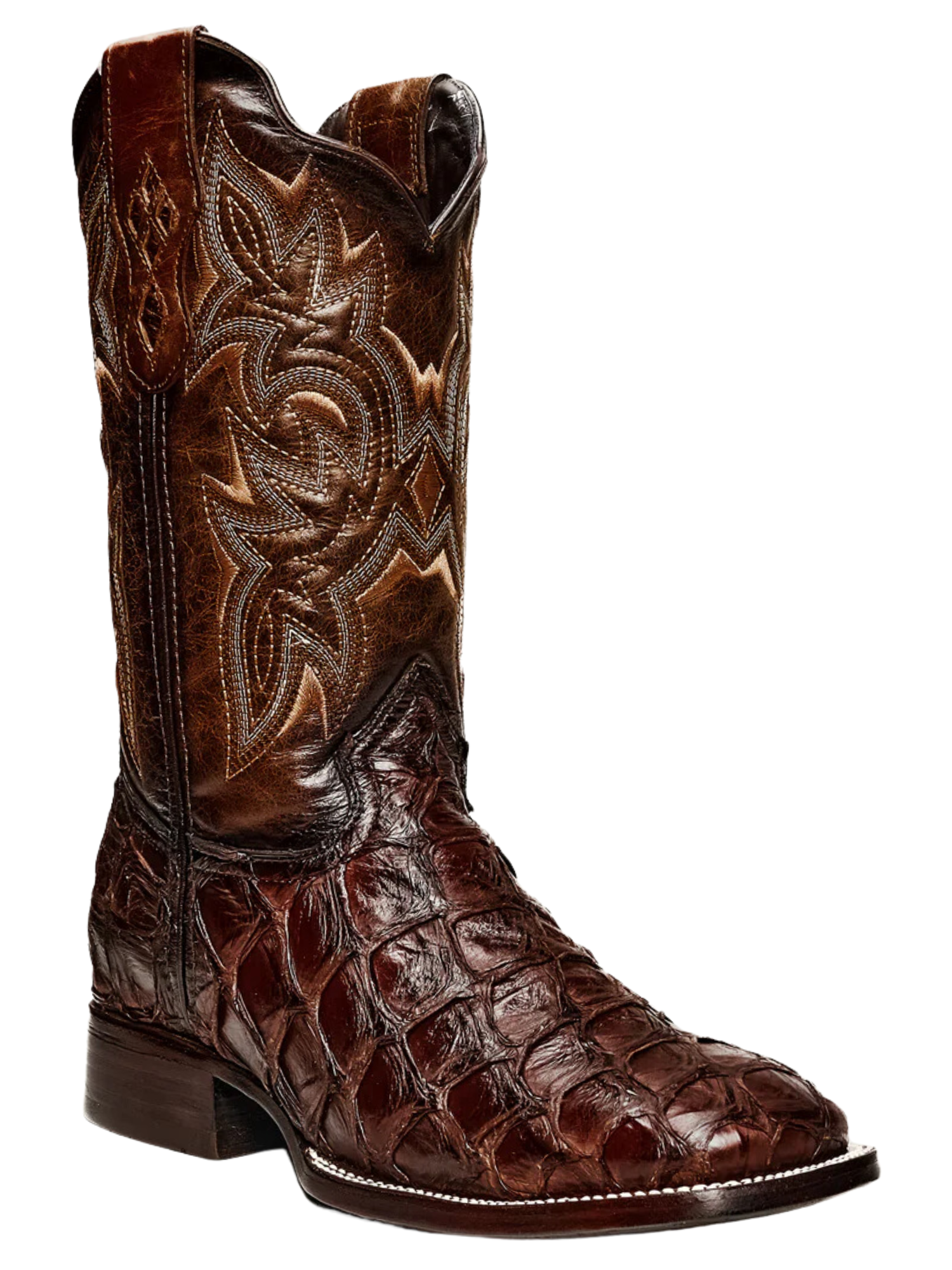 Botas Vaqueras Rodeo Exoticas de Pirarucu Fish Original para Hombre 'Rodeo Cartie' - ID: 761CA Botas Monster Fish Original Rodeo Cartie 