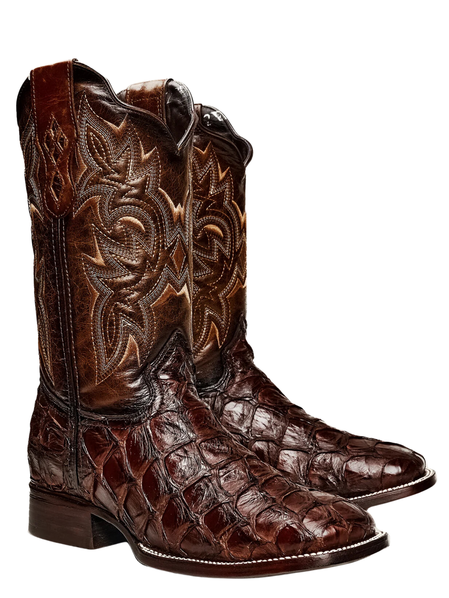 Botas Vaqueras Rodeo Exoticas de Pirarucu Fish Original para Hombre 'Rodeo Cartie' - ID: 761CA Botas Monster Fish Original Rodeo Cartie 