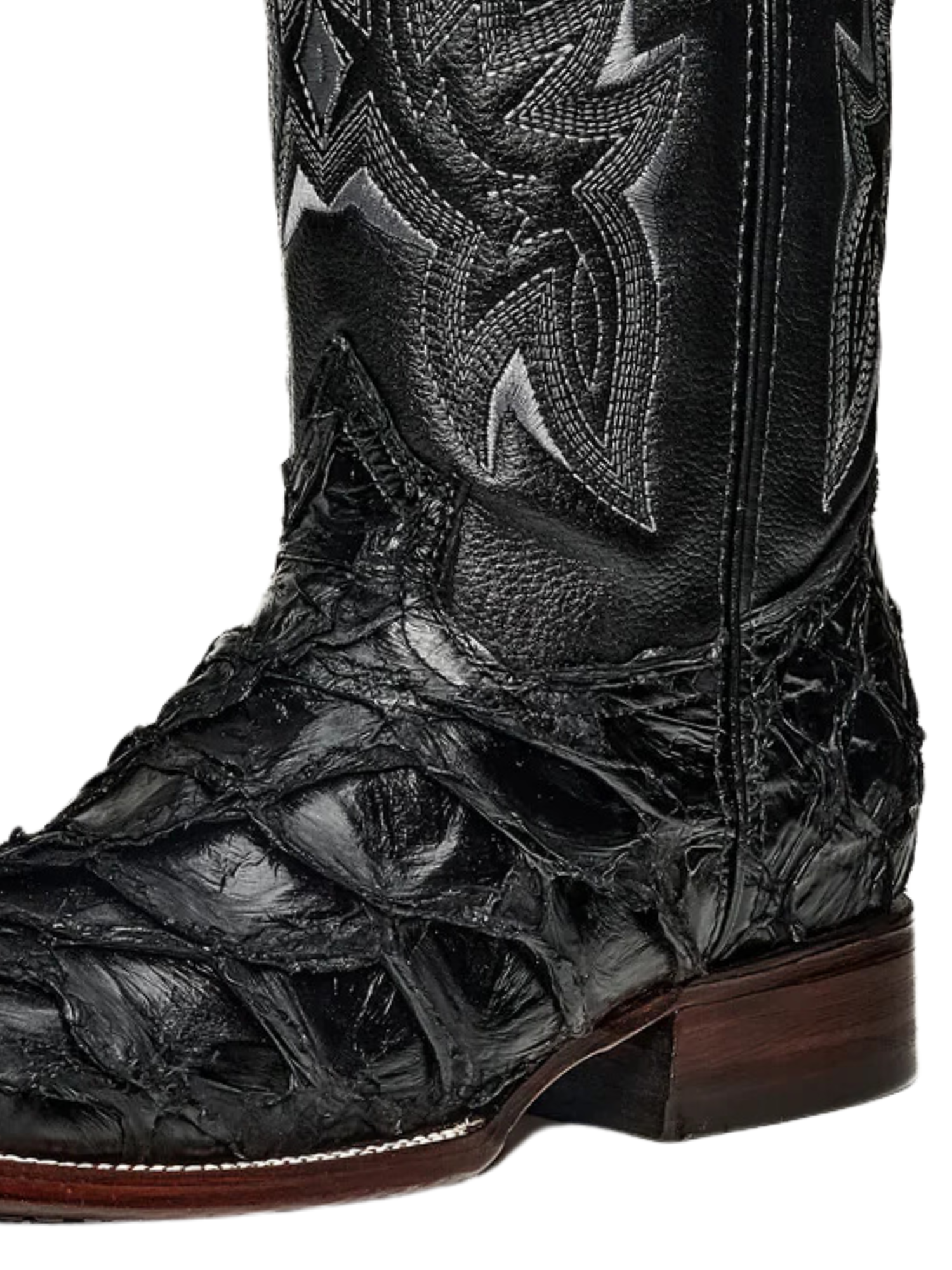 Botas Vaqueras Rodeo Exoticas de Pirarucu Fish Original para Hombre 'Rodeo Cartie' - ID: 761NE Botas Monster Fish Original Rodeo Cartie 