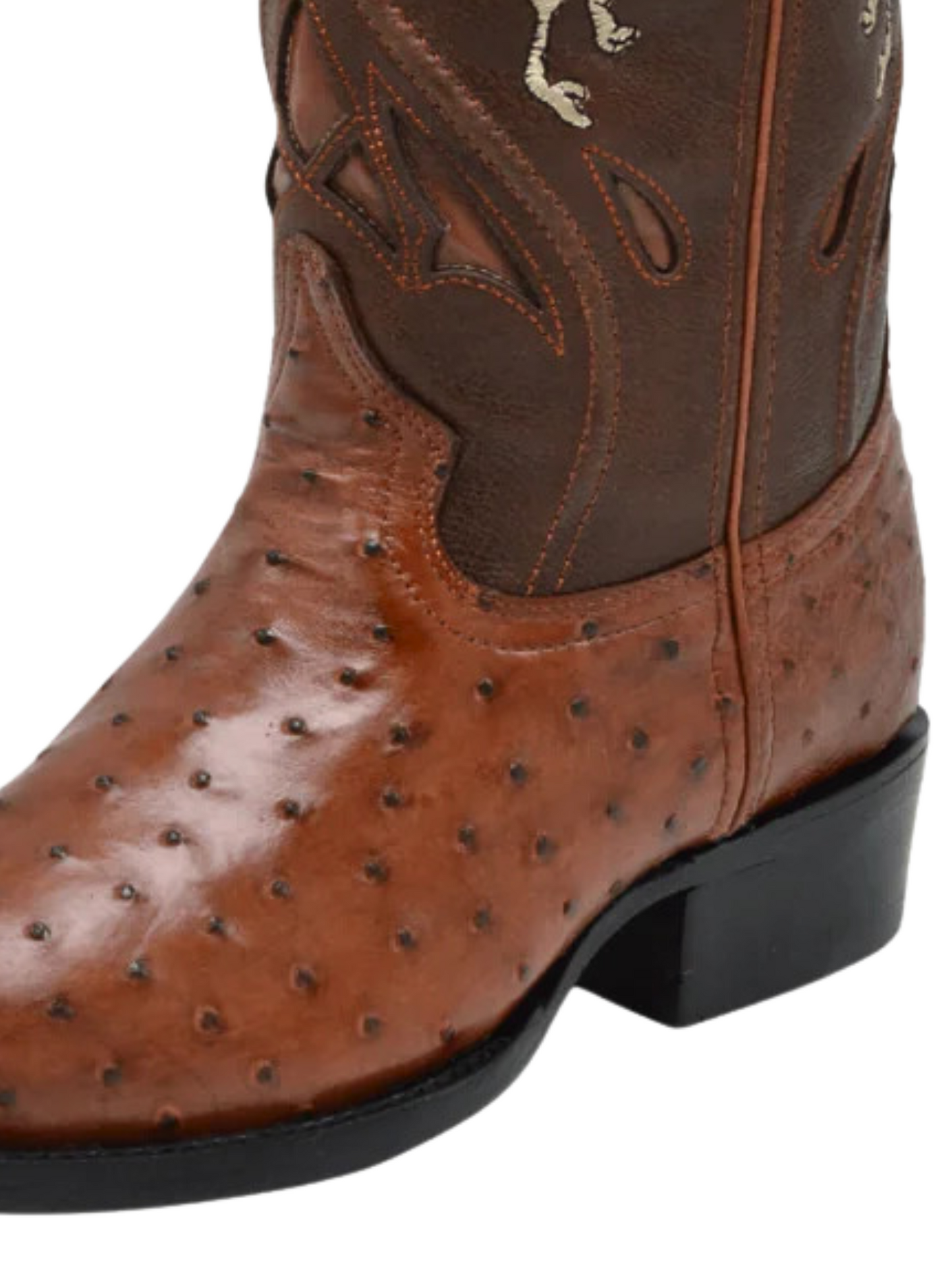 Botas Vaqueras Exoticas de Avestruz Original para Hombre 'Rodeo Cartie' - ID: 903SH Botas Avestruz Original Joe Boots 