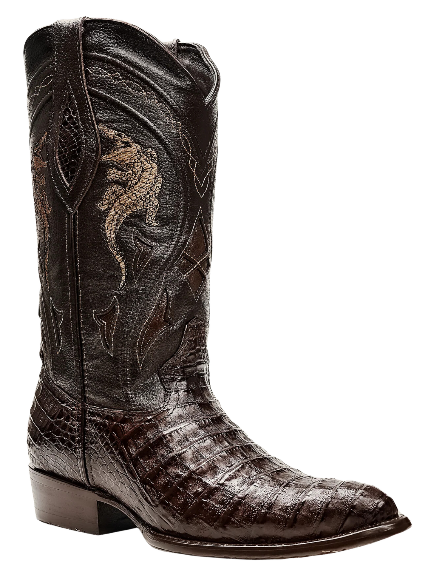 Botas Vaqueras Exoticas de Caiman Belly Original para Hombre 'Rodeo Cartie' - ID: 908CA Botas Caiman Original Rodeo Cartie 