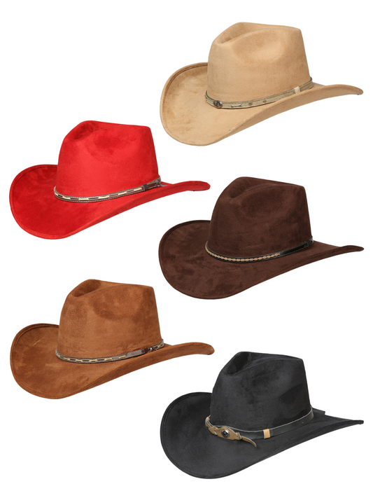 Sombrero Vaquero Horma Indiana de Gamuza para Mujer / Unisex 'El General' Cowboy Hat El General 