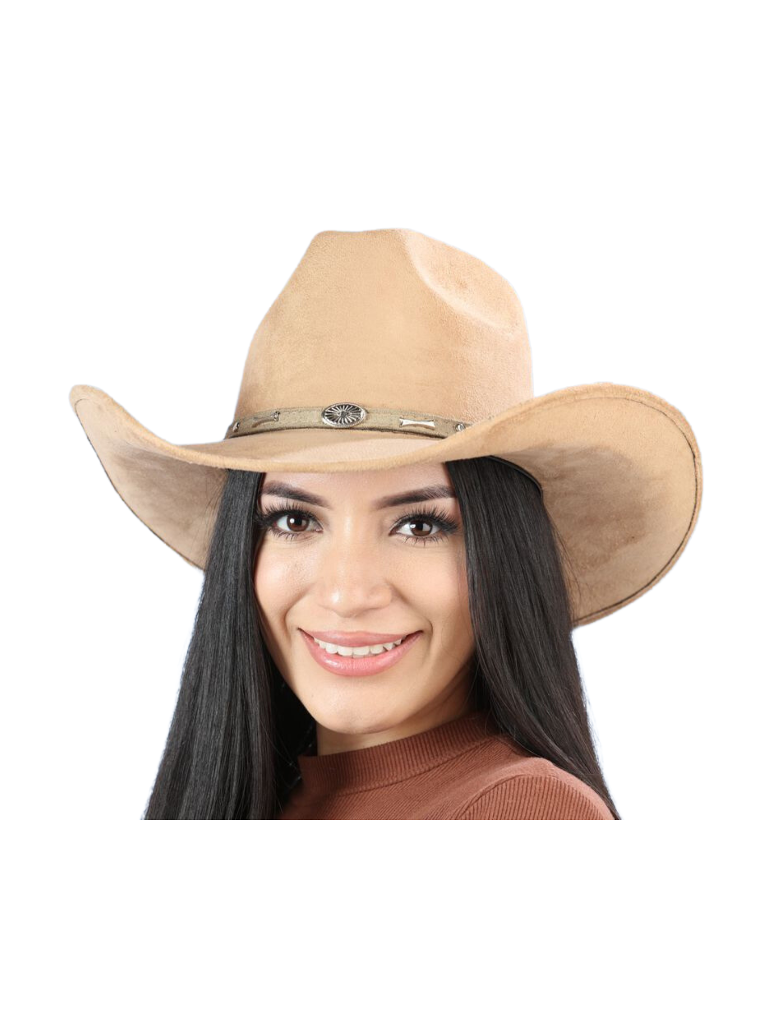 Sombrero Vaquero Horma Indiana de Gamuza para Mujer / Unisex 'El General' Cowboy Hat El General 