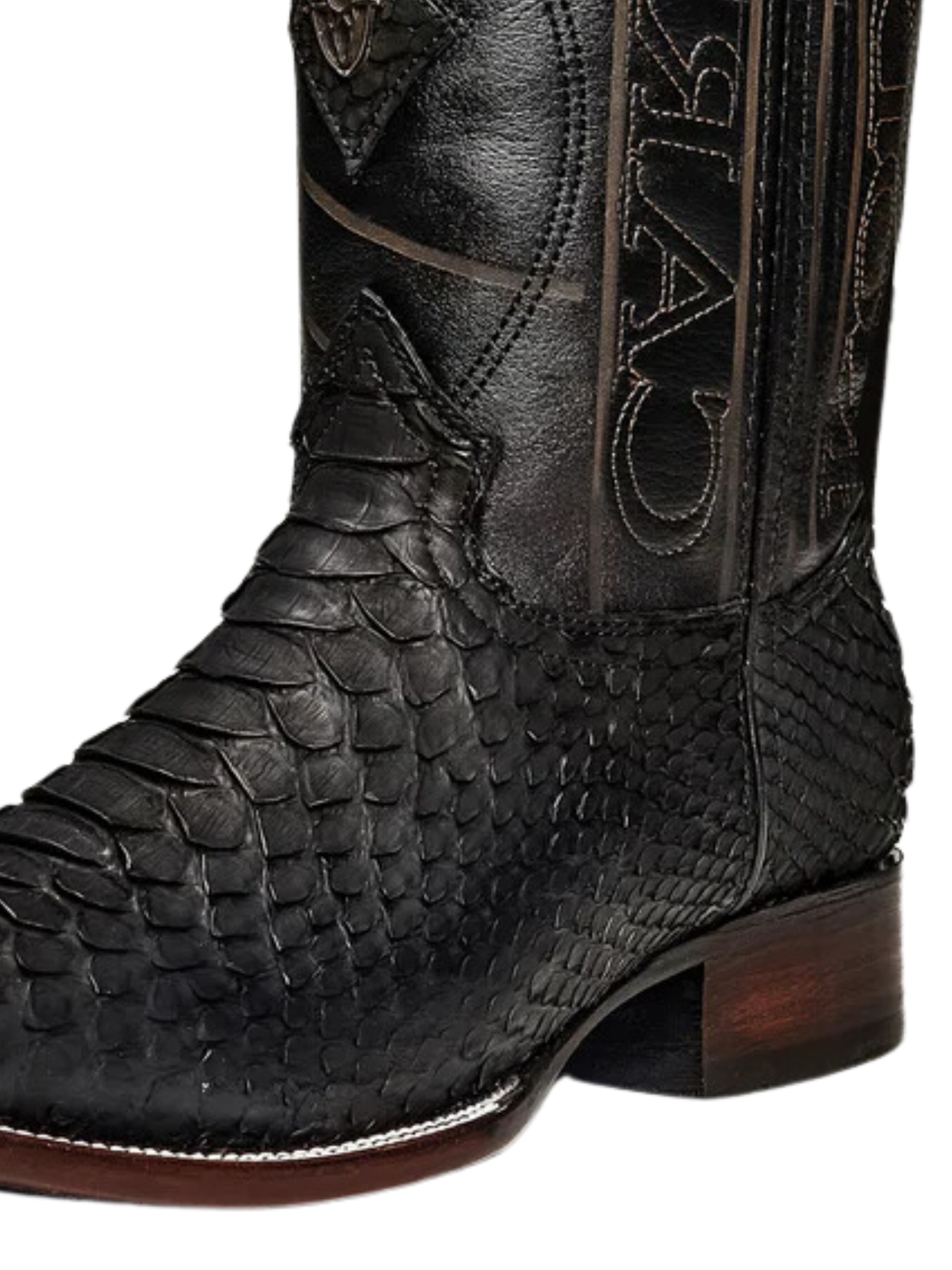 Botas Vaqueras Rodeo Exoticas de Python Original para Hombre 'Rodeo Cartie' - ID: RC-PYT-BM Botas Python Original Rodeo Cartie 