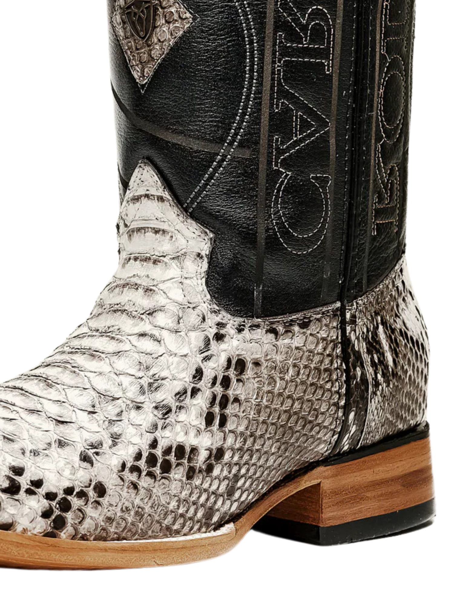 Botas Vaqueras Rodeo Exoticas de Python Original para Hombre 'Rodeo Cartie' - ID: RC-PYT-NA Botas Python Original Rodeo Cartie 