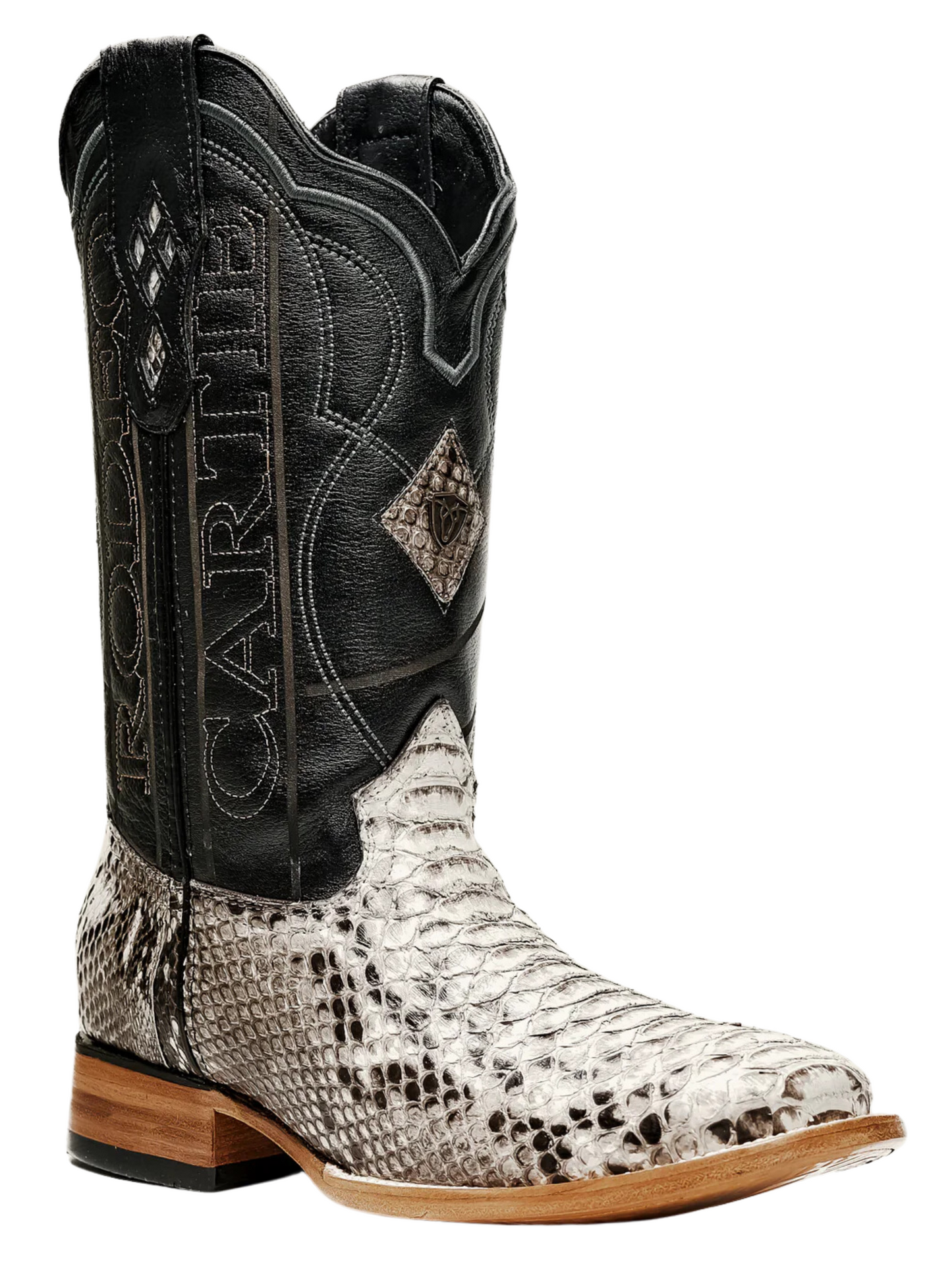 Botas Vaqueras Rodeo Exoticas de Python Original para Hombre 'Rodeo Cartie' - ID: RC-PYT-NA Botas Python Original Rodeo Cartie 