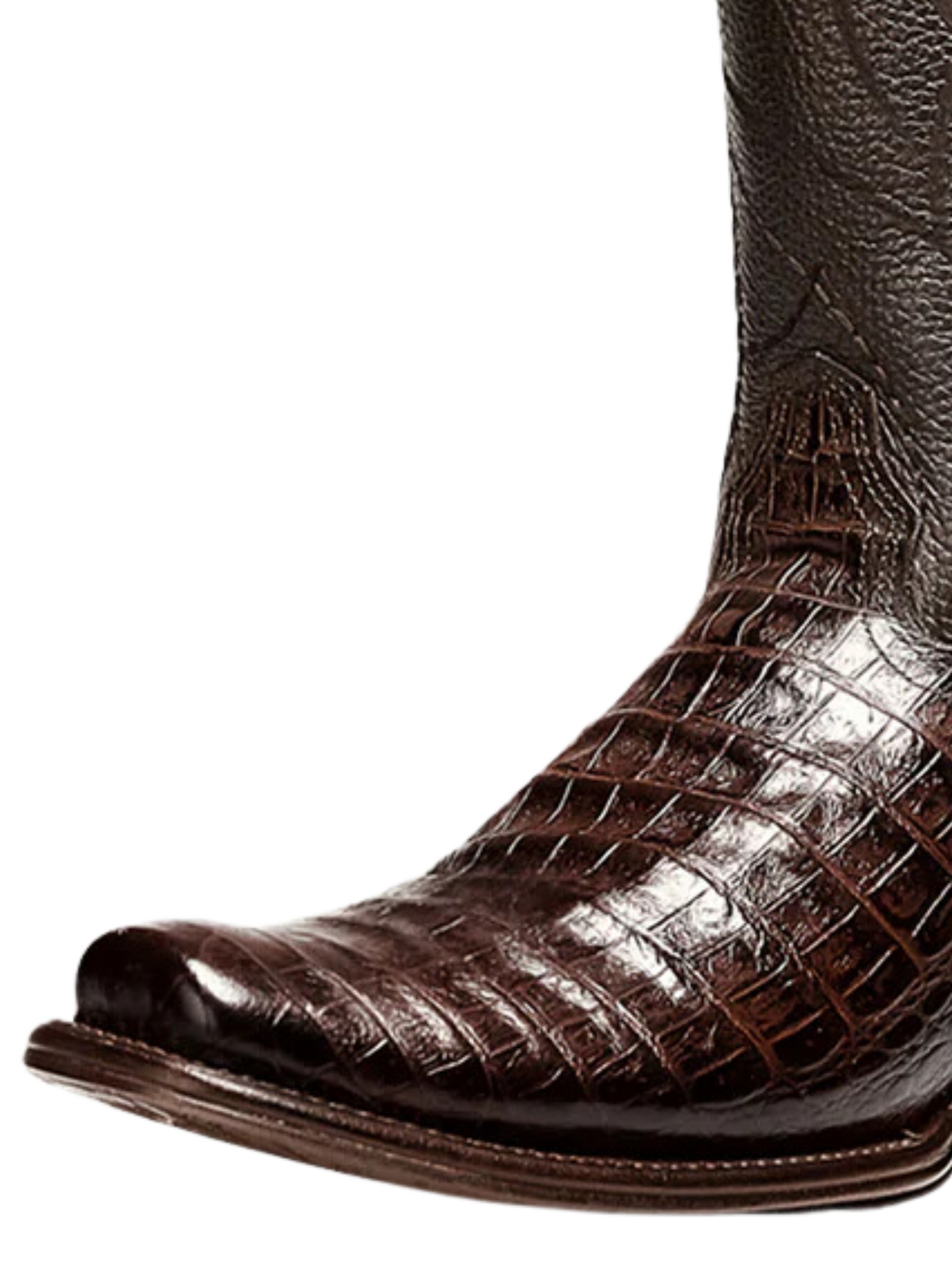 Botas Vaqueras Denver de Caiman Grabado en Piel Genuina para Hombre 'Rodeo Cartie' - ID: RC-DEN-CA Botas Caiman Print Rodeo Cartie 