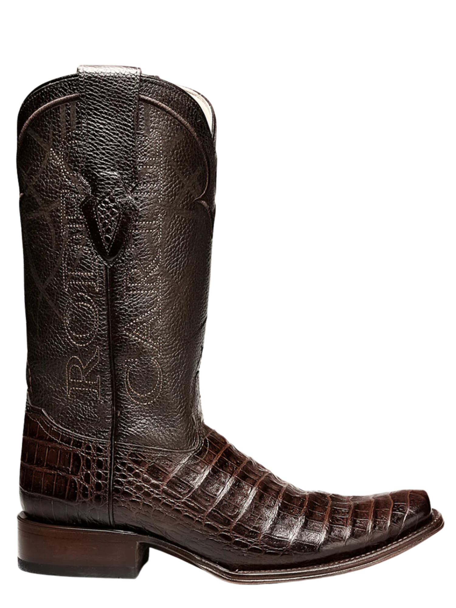 Botas Vaqueras Denver de Caiman Grabado en Piel Genuina para Hombre 'Rodeo Cartie' - ID: RC-DEN-CA Botas Caiman Print Rodeo Cartie 