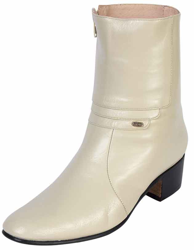 Botines de Vestir Clasicos con Cierre de Piel Cabra para Hombre 'El Besserro' - Men's Goat Leather Side Zipper Classic Dress Boots 'El Besserro' - ID: 200