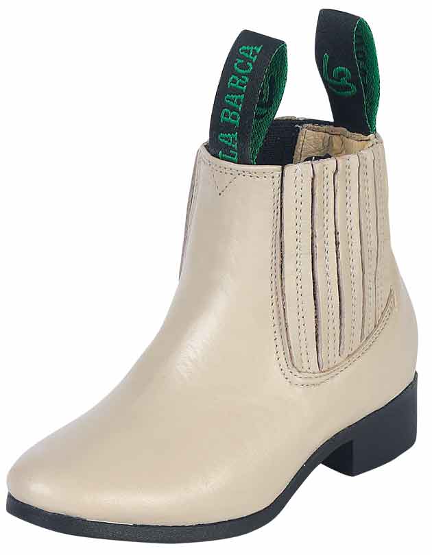 Classic Genuine Leather Charro Ankle Boots for Children 'La Barca' - Kids' Genuine Leather Classic Pull-On Chelsea Boots 'La Barca' - ID: 216