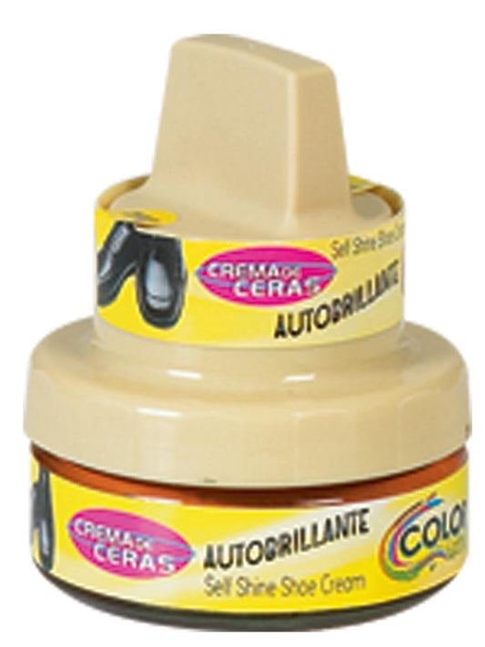 Limpiador de Calzado Crema de Cera Autobrillante Color Cognac, 50 ml 'Color Latino' - ID: 19762 Productos de Limpieza Color Latino Default Title