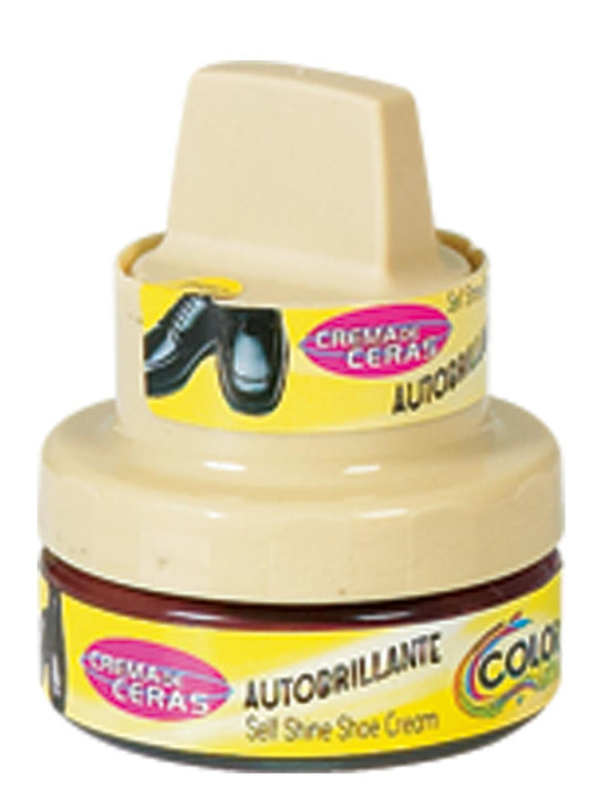 Limpiador de Calzado Crema de Cera Autobrillante Color Cafe, 50 ml 'Color Latino' - ID: 19766