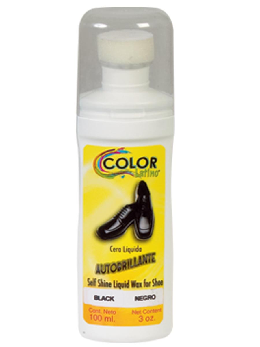 Limpiador de Calzado Cera Liquida Autobrillante Color Negro, 100 ml 'Color Latino' - ID: 19767