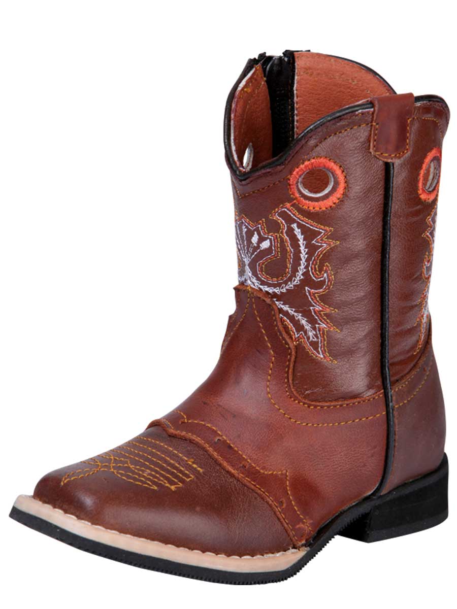 Rodeo Cowboy Boots with Genuine Leather Mask for Babies 'El General' - Babies' Genuine Leather Saddle Western Cowboy Boots 'El General' - ID: 26451