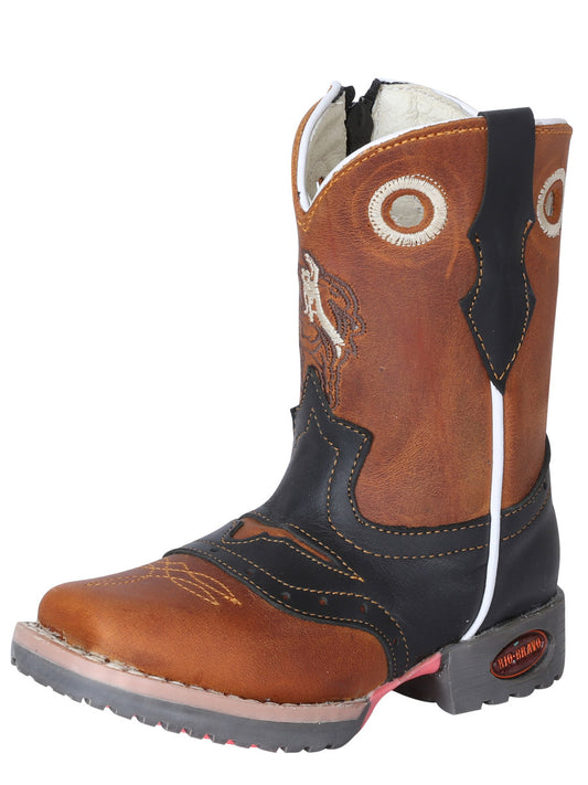 Rodeo Cowboy Boots with Genuine Leather Harness for Babies 'El General' - ID: 33106