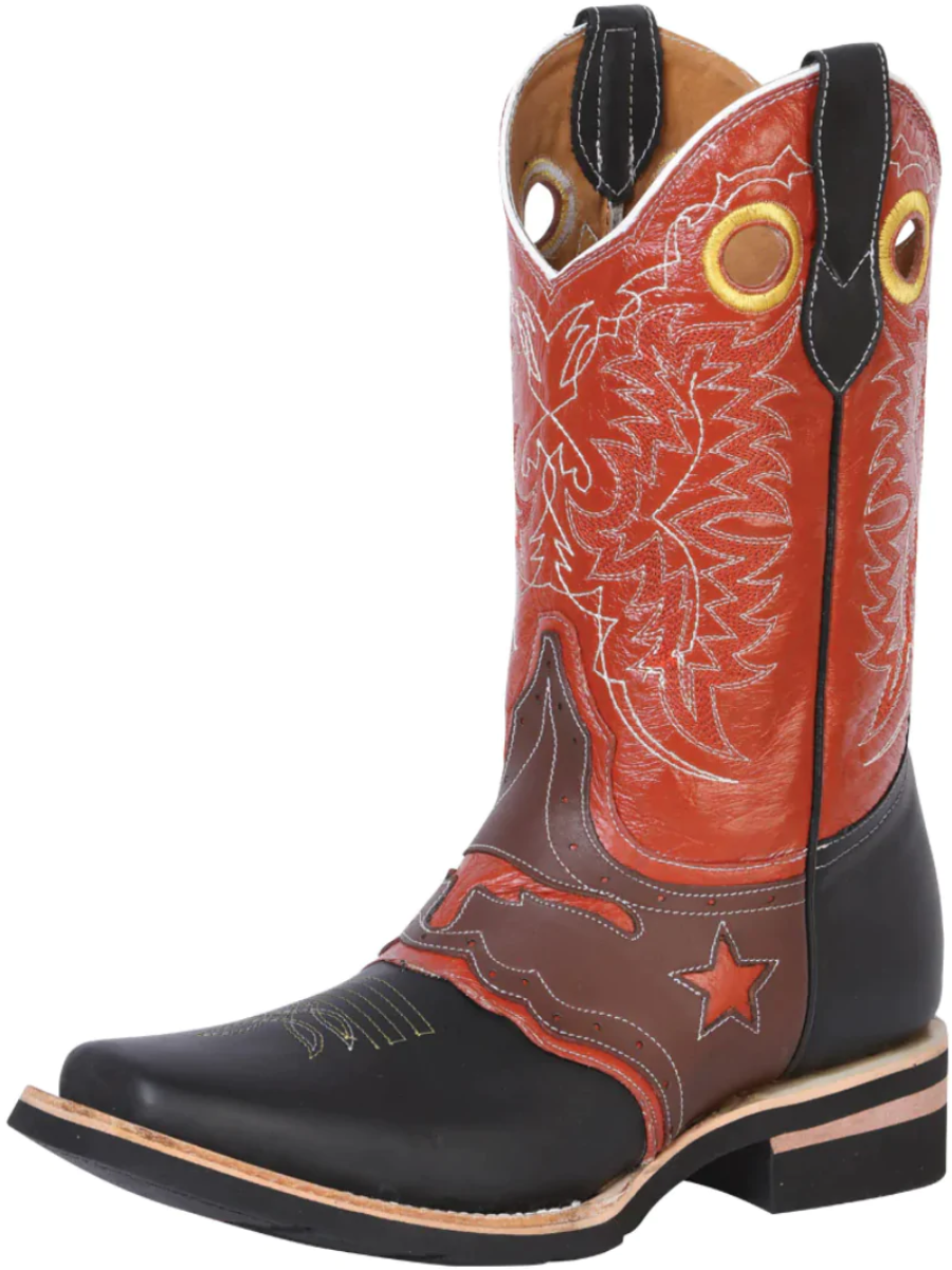Rodeo Cowboy Boots with Genuine Leather Mask for Men 'El General' - ID: 33305