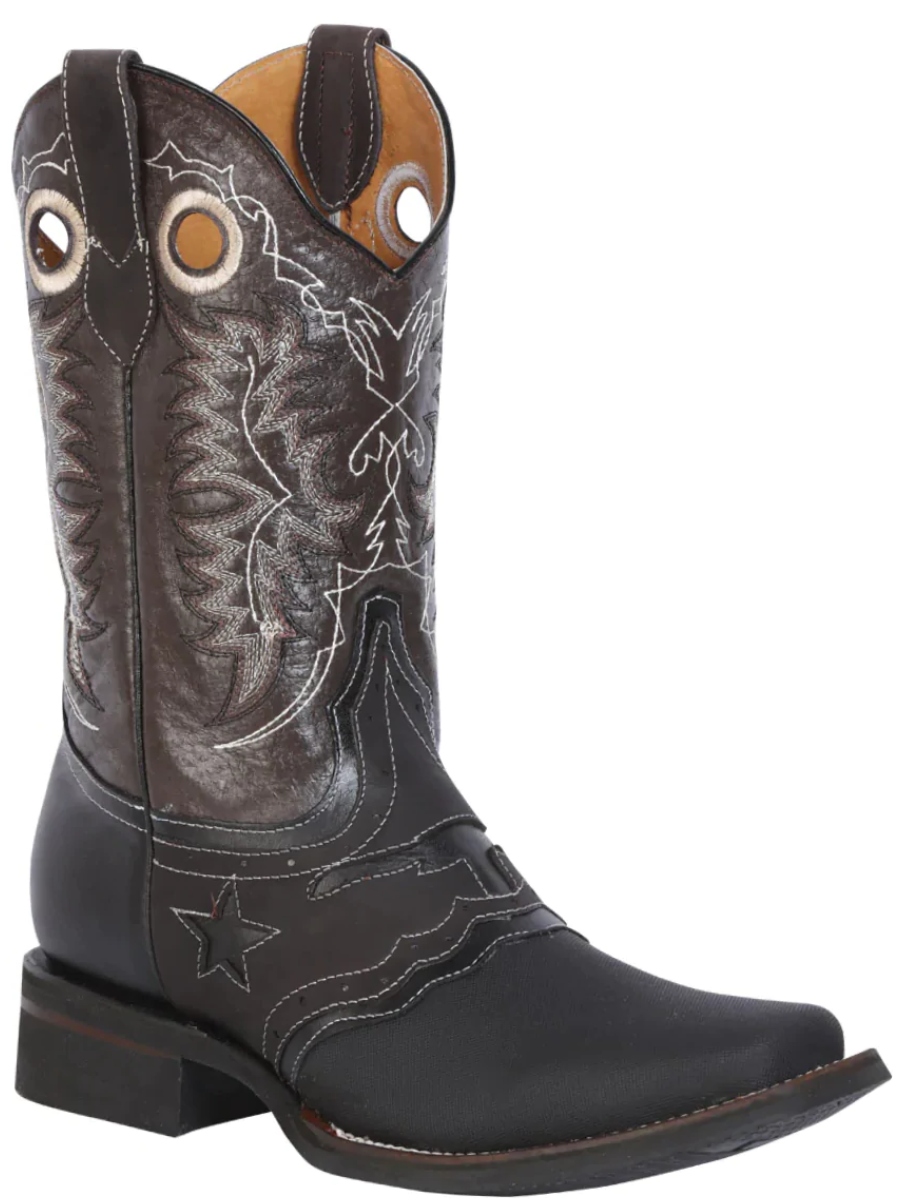 Rodeo Cowboy Boots with Genuine Leather Mask for Men 'El General' - ID: 33308