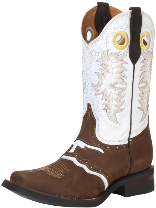 Rodeo Cowboy Boots with Genuine Leather Mask for Men 'El General' - ID: 33313 Cowboy Boots El General Camel
