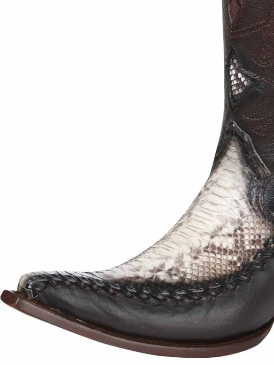 Botas Vaqueras Exoticas de Python Garment Original para Hombre 'El General' - ID: 34418 Cowboy Boots El General 
