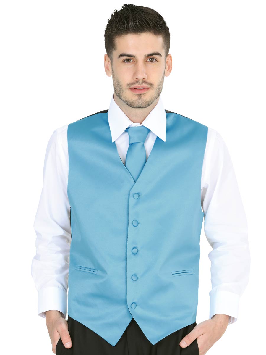 Turquoise Dress Vest for Men 'El General' - ID: 40316 Vest El General Turquoise