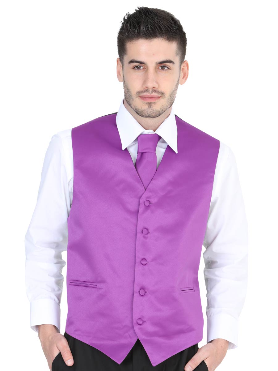 Chaleco de Vestir Morado para Hombre 'El General' - ID: 40319 Vest El General Purple