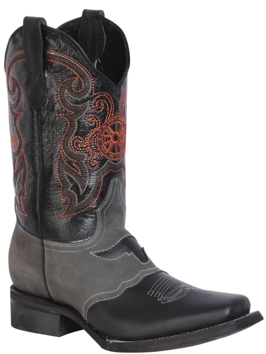 Rodeo Cowboy Boots with Genuine Leather Mask for Men 'El General' - ID: 40668