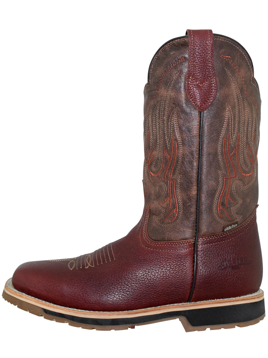 Work Boots Rodeo Pull-On Tube with Genuine Leather Soft Tip for Men 'Stable' - ID: 41541