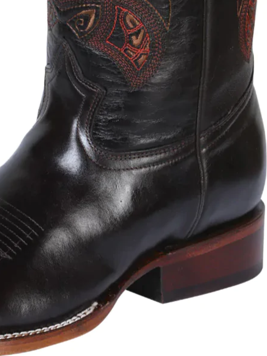 Classic Genuine Leather Rodeo Cowboy Boots for Men 'El General' - ID: 41990